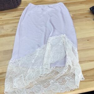 Free People Lace Satin Skirt